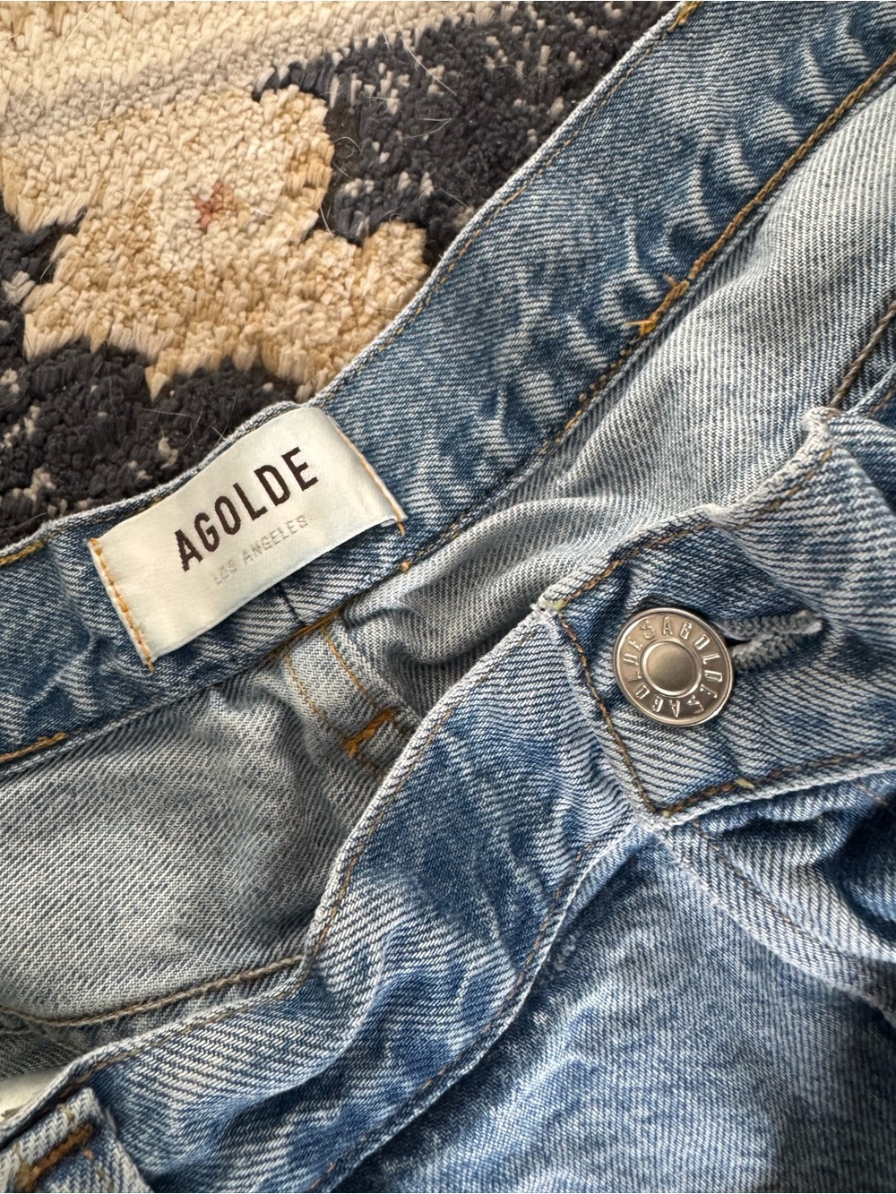AGOLDE Ellis Trouser Wide Leg size 30-32 in Baffle Wash Light Denim - Picture 10 of 10